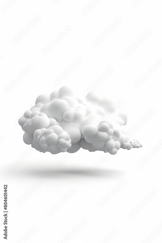 Poster a serene image of fluffy clouds in the sky, perfect for backgrounds or nature concepts