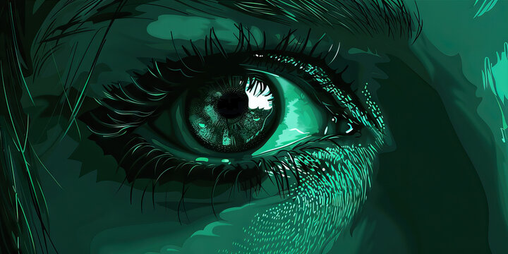 Jealousy (Green): A pair of eyes looking sideways, symbolizing envy and covetousness.