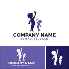 Kids logo design, vector logo design, illustration 