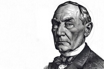 Obraz premium A drawing of a man in formal attire. Suitable for business and fashion concepts