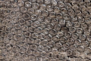 close-up of a protective film with air bubbles