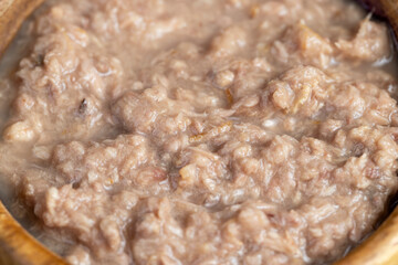 canned fish from finely chopped stewed tuna fillet