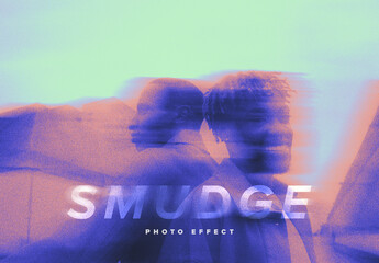 Smudged Photo Effect Mockup