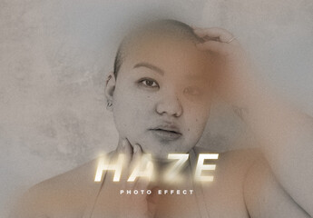 Hazy Blur Photo Effect Mockup