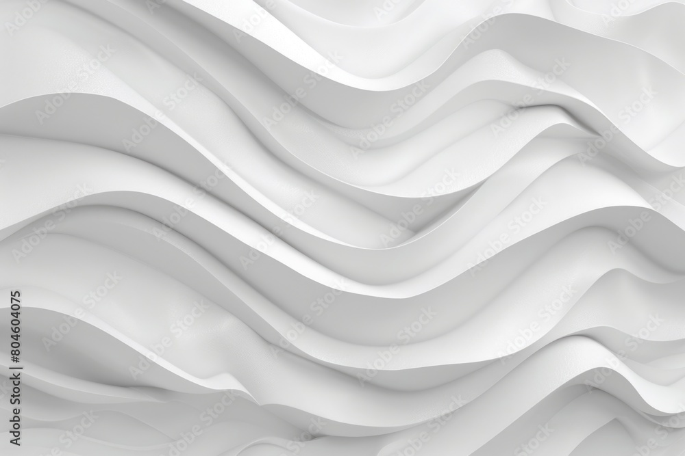Poster white wall with a unique wave pattern design. perfect for interior design projects