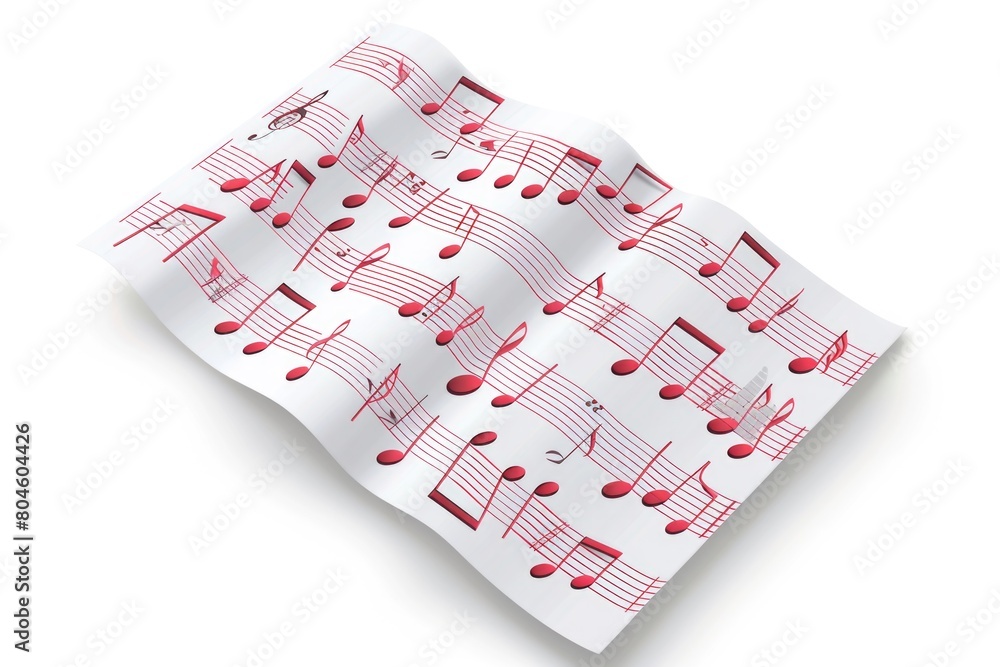 Poster A sheet of paper with musical notes. Perfect for music-related projects