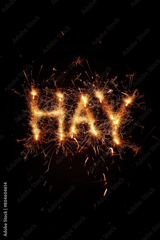 Poster a creative and festive image of the word 