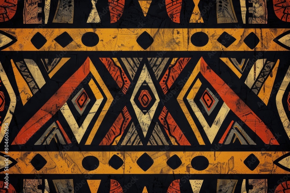 Poster A striking and vivid pattern set against a dark backdrop. Ideal for graphic design projects and creative backgrounds
