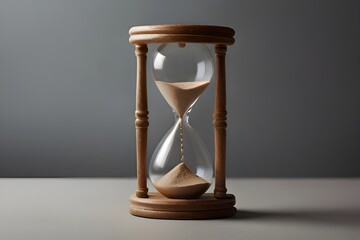 hourglass on black background
