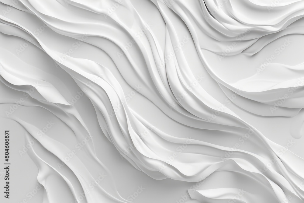 Poster A simple white background with elegant wavy lines. Perfect for adding a touch of sophistication to any design project