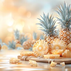 A beautiful still life of a pineapple