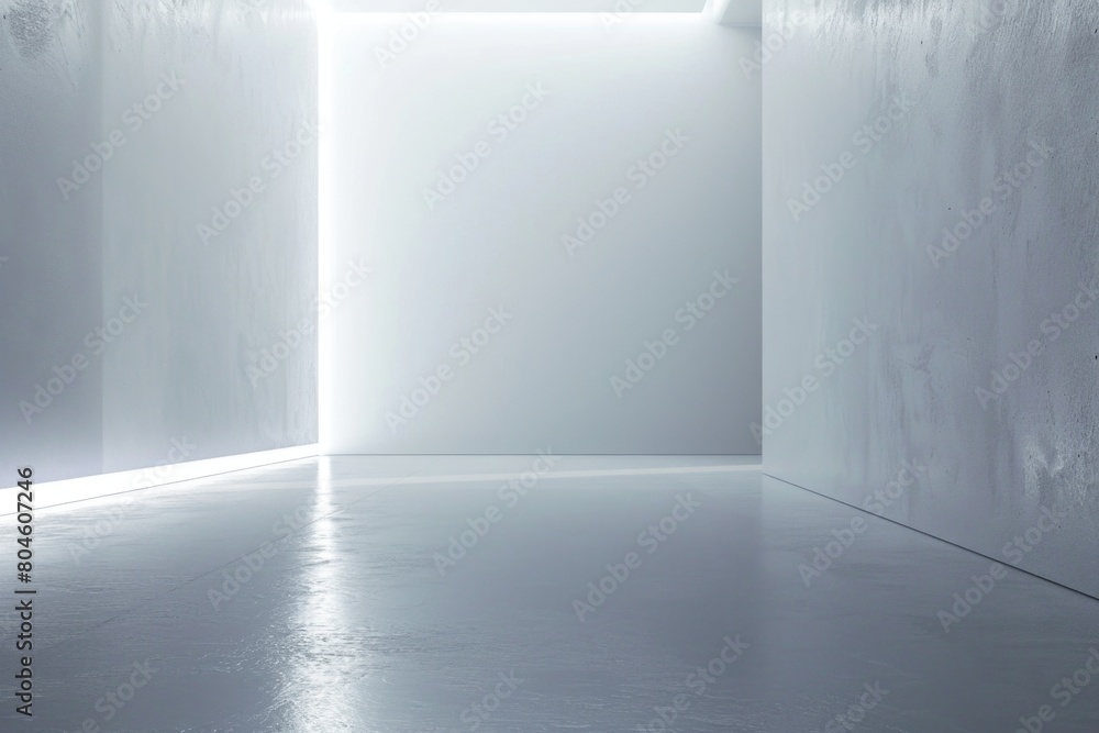 Poster A simple image of light shining into an empty room. Perfect for illustrating concepts of hope, new beginnings, or minimalism