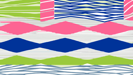 Fototapeta premium Colorful Geometric Patterns with Contemporary Zigzag Design