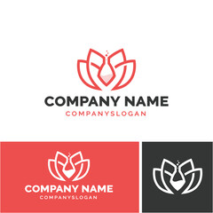 Lotus logo design, vector logo design 