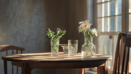 テーブルの上の花