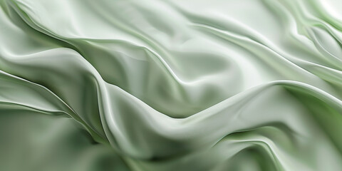 Fototapeta premium Serenity (Light Green): A gentle, curved line resembling a smile, symbolizing inner peace