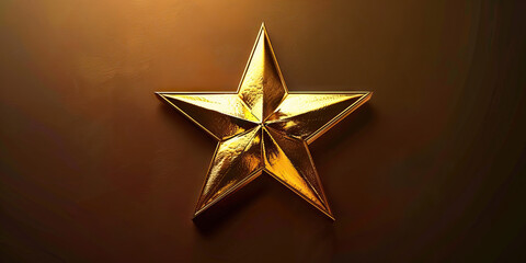 Admiration (Gold): A star shape representing respect or appreciation - obrazy, fototapety, plakaty