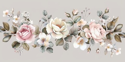 Romantic Floral Bouquets and Compositions Generative AI