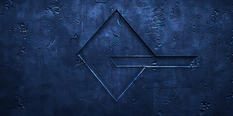 Remorse (Dark Blue): A downward-pointing arrow with a heavy base, symbolizing deep regret or guilt - obrazy, fototapety, plakaty