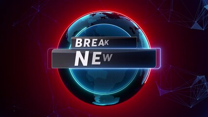 NEWS media animation futuristic background
