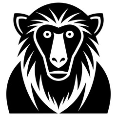 Baboon vector icon illustration