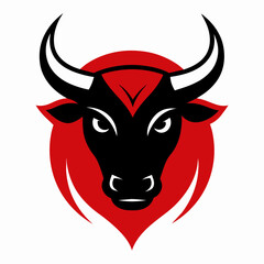 Bull head logo vector art