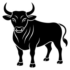 Bull logo vector art silhouette illustration