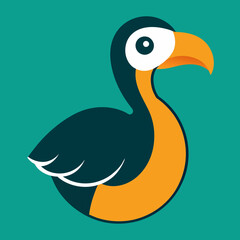 Dodo logo vector art silhouette illustration © bizboxdesigner