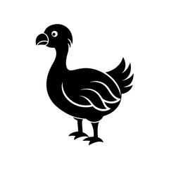 Dodo bird vector art silhouette illustration