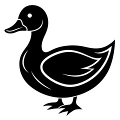 Duck vector silhouette illustration