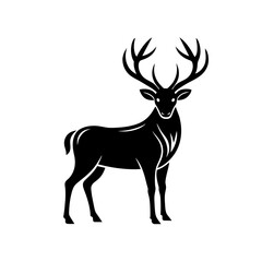 Elk vector icon silhouette illustration
