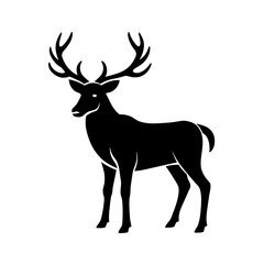 Elk vector icon silhouette illustration art