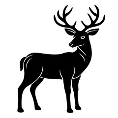 Elk vector icon silhouette illustration
