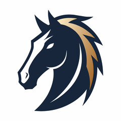 horse head logo vector art silhouette illustration