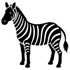 zebra vector silhouette illustration