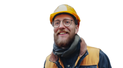 Man worker with helmet