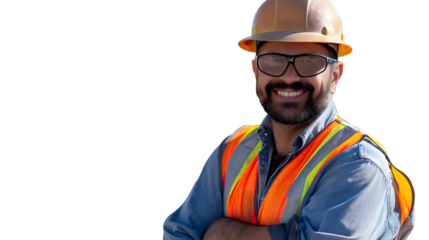 Man worker with helmet