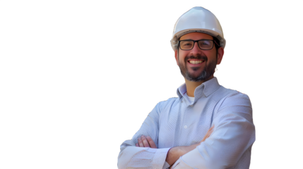 Man worker with helmet