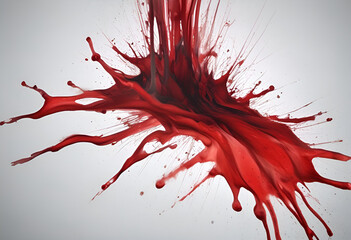 blood stains and splash on minimal background in simple style