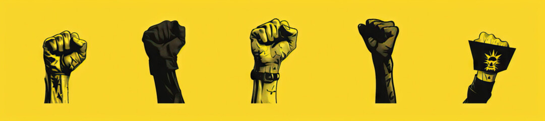 Revolutionary Symbols (Yellow): Symbolizes the symbols, slogans, and imagery used by revolutionaries to rally support, inspire change, and express their identity