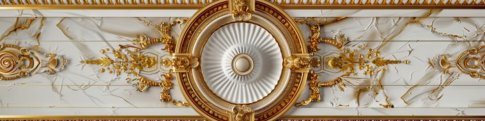 Lavish baroque, barocco ornate marble ceiling non linear reformation design. elaborate ceiling with intricate accents depicting classic elegance and architectural beauty - obrazy, fototapety, plakaty