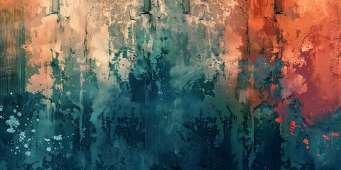 Vibrant Abstract Art Poster Template Generative AI