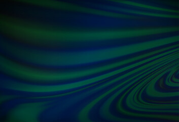 Dark BLUE vector background with bent ribbons.
