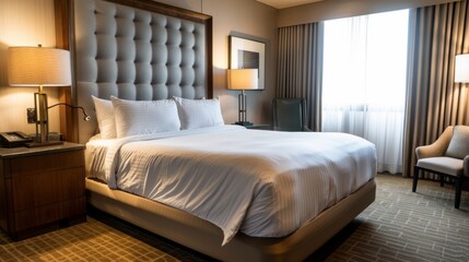A well-appointed guest room with fresh linens and thoughtful amenities, ensuring a comfortable stay."