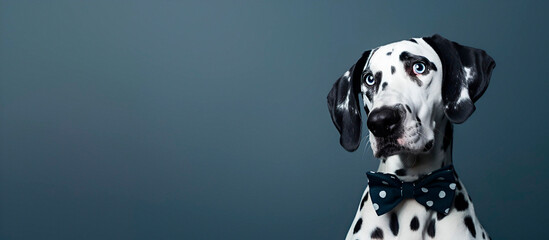 Fashion style, Dalmatian with a bow tie