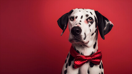 Fashion style, Dalmatian with a bow tie