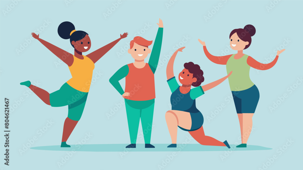 Poster a gymnastics team where individuals with down syndrome are able to perform impressive routines along