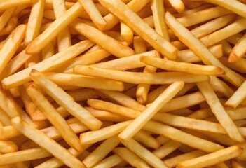 a pile of golden french fries crispy background create with ai