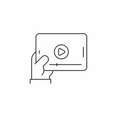 video player media tablet icon