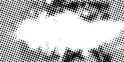 Monochrome Dots Background. Distressed Abstract Overlay. Points Backdrop. Halftone Grunge Pattern. Vector illustration